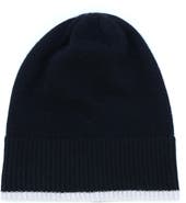 Portolano Cashmere beanie with contrast