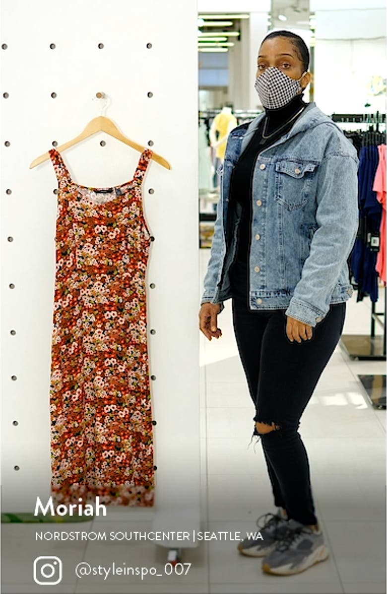 Sleeveless Floral Print Dress, sales video thumbnail