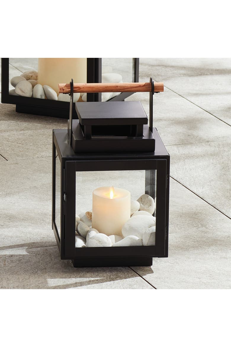 Adwin Outdoor Lantern, Alternate, color, Black