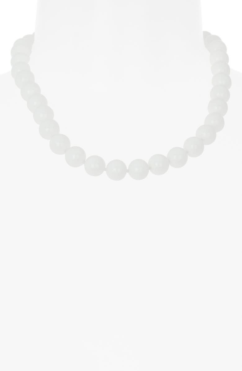 Kenneth Jay Lane Chalk White Beaded Necklace, Alternate, color, White