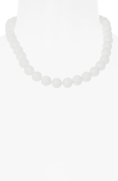 Kenneth Jay Lane Chalk White Beaded Necklace In White