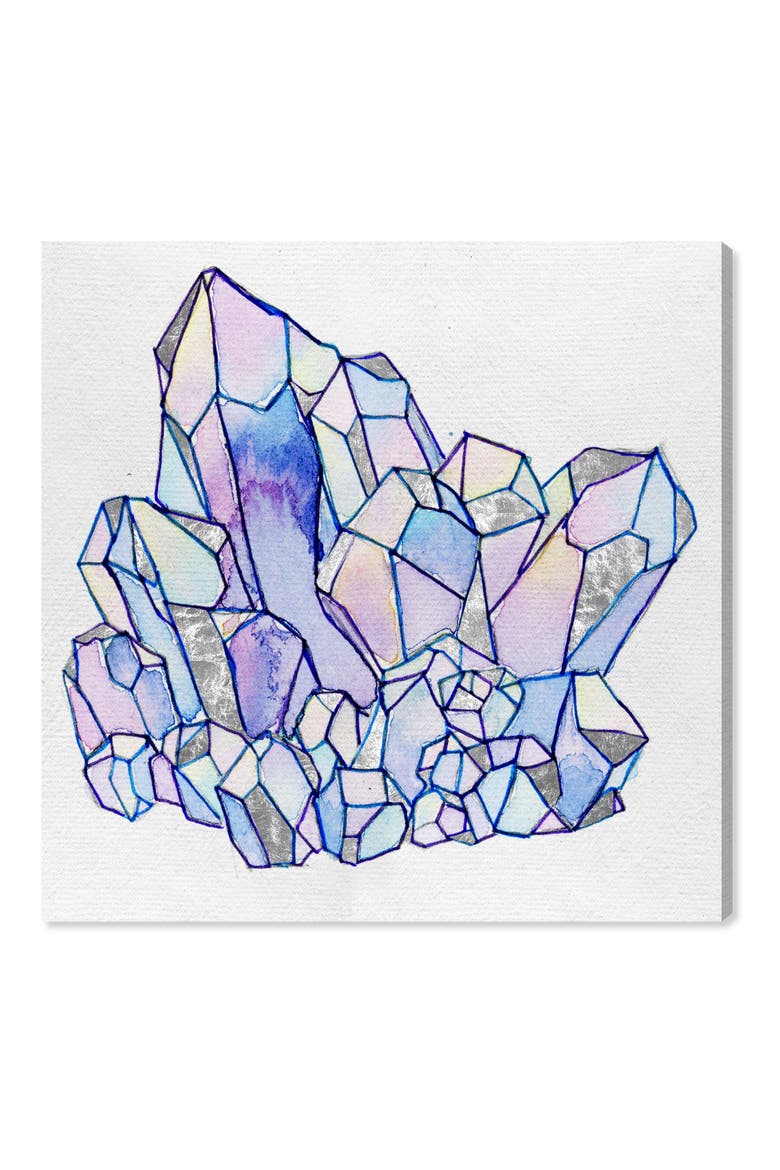 Precious Stone Cluster II Canvas Wall Art, Main, color, PURPLE