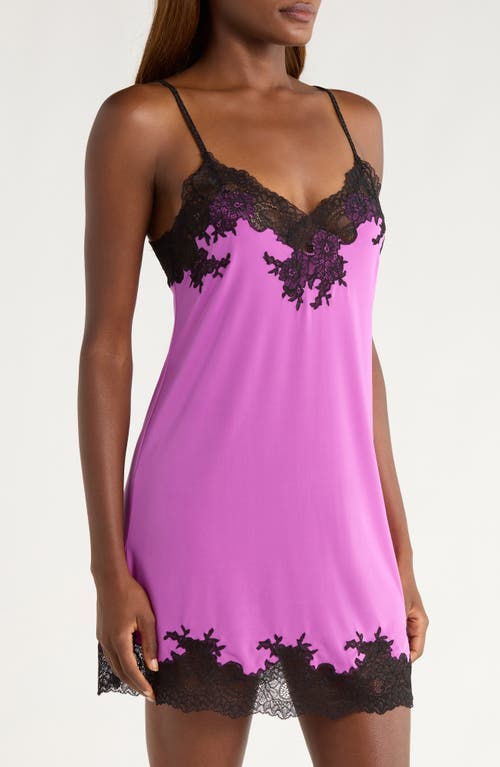 Natori Enchant Lace Trim Satin Chemise In Multi