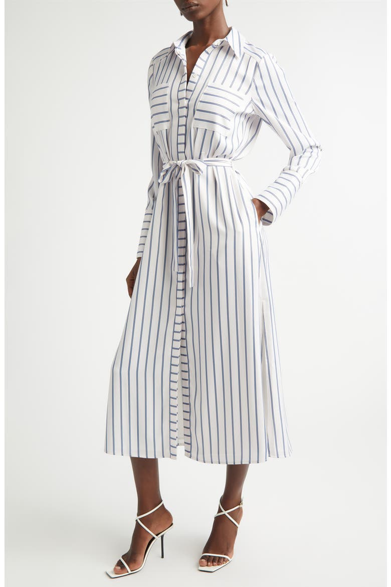 Miriam Long Sleeve Shirtdress, Alternate, color, IVORY SEASIDE