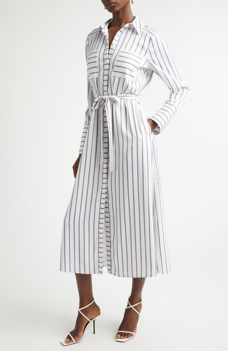 Ramy Brook Miriam Long Sleeve Shirtdress, Alternate, color, Ivory Seaside