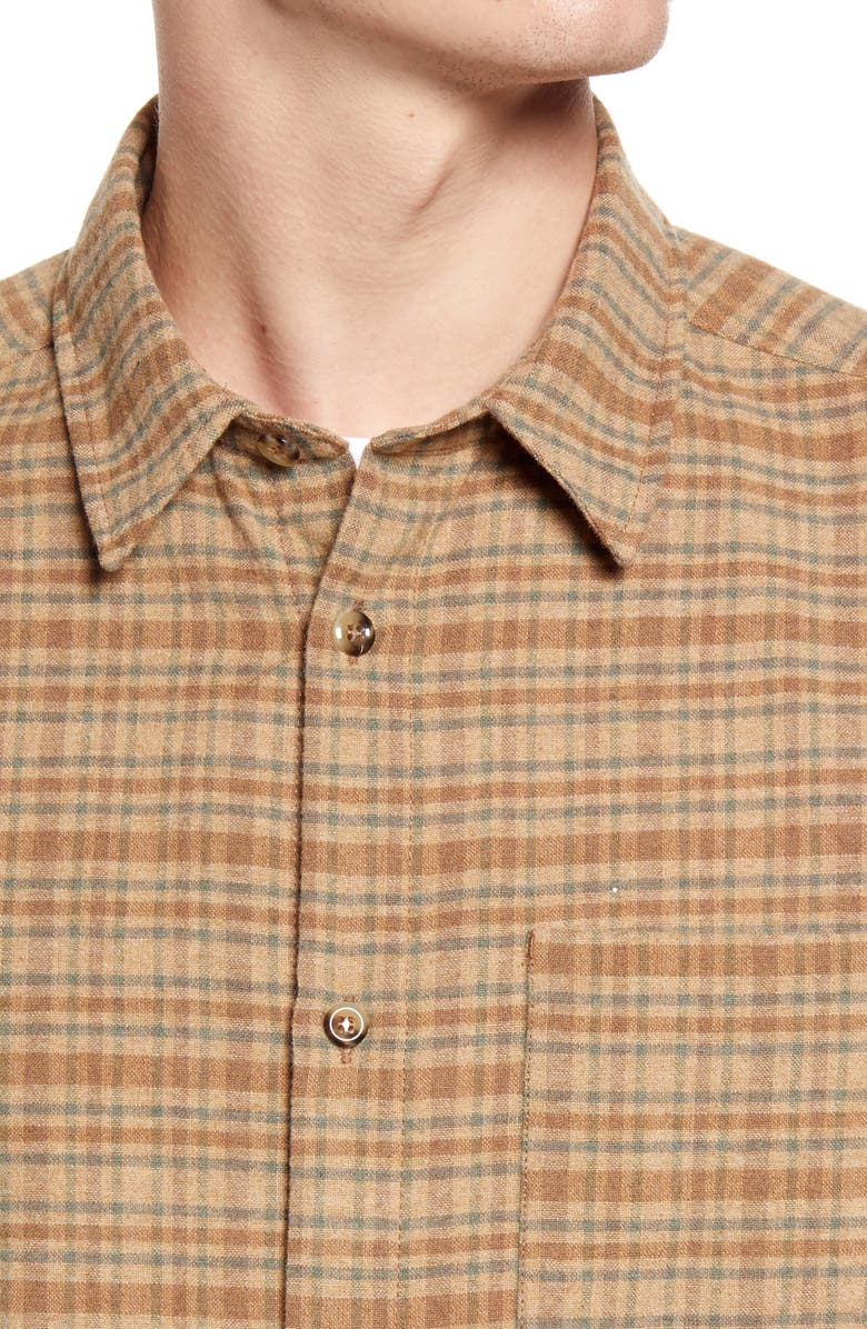 A.P.C. Surchemise John Plaid Button-Up Flannel Shirt Jacket, Alternate, color, 