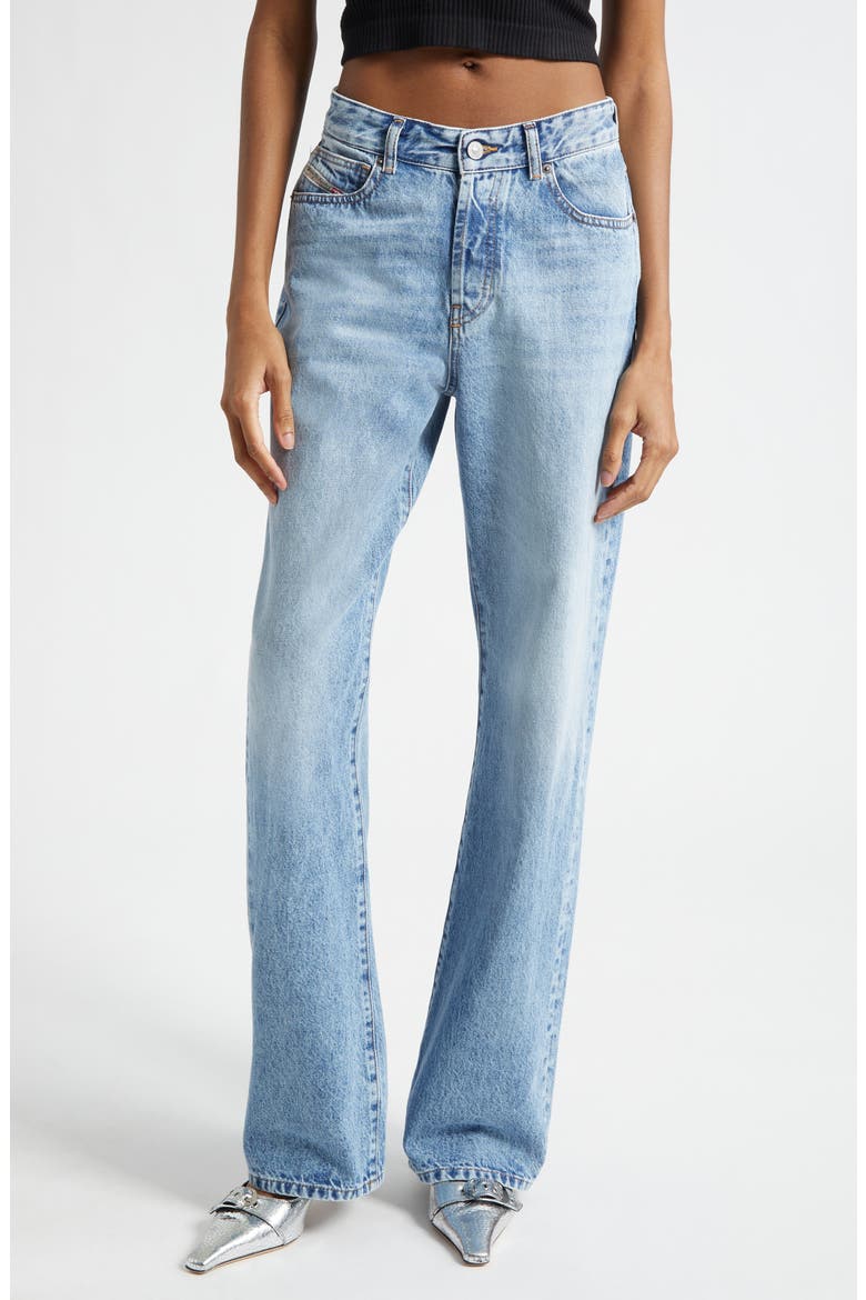 1971 D-Sent High Waist Straight Leg Jeans, Main, color, DENIM