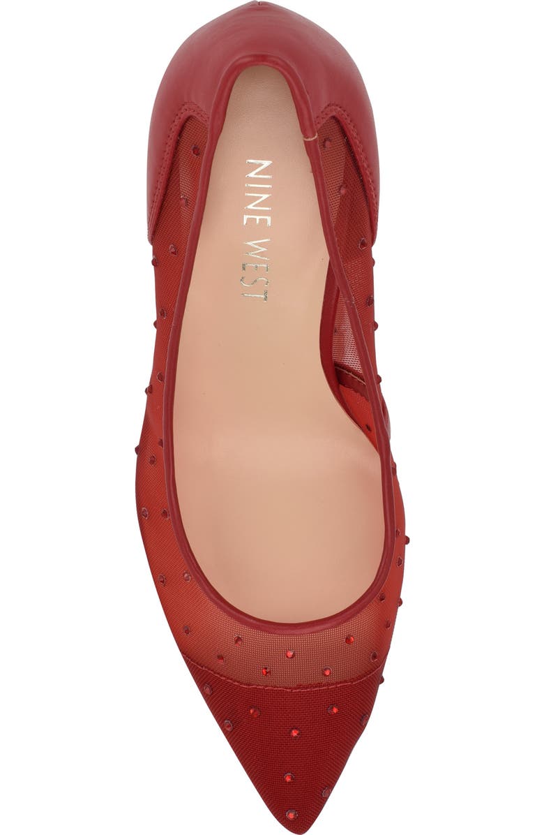 Nine West Exxtra Pointed Toe Pump, Alternate, color, Red Mesh
