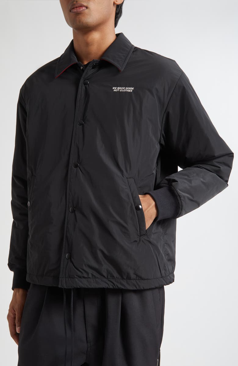 Undercover For All Rebels Satin Jacket, Alternate, color, Black