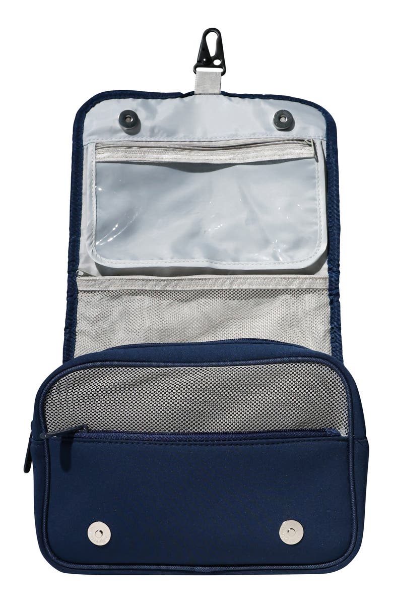 POP UPS BRAND Neoprene Water Resistant Hanging Toiletry Case, Alternate, color, Navy Blue