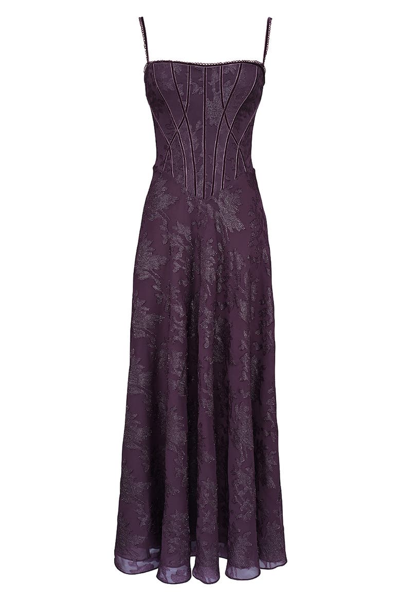 Esme Fil Coupé Gown, Alternate, color, WINTER BLOOM