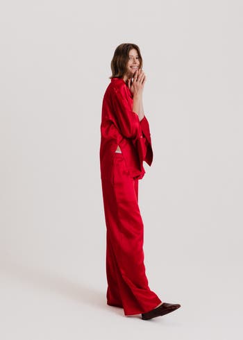 Silk Wide Leg Pants