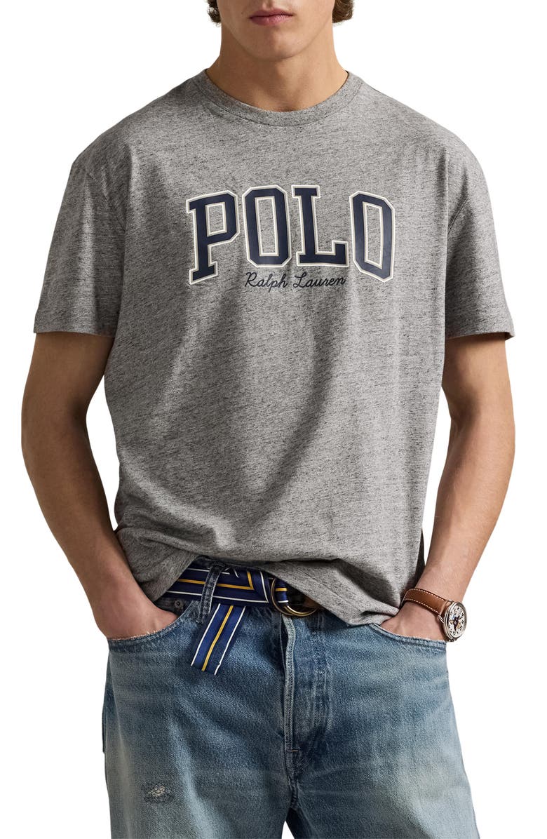 Polo Ralph Lauren Logo Graphic T-Shirt, Main, color, Dark Vintage Heather