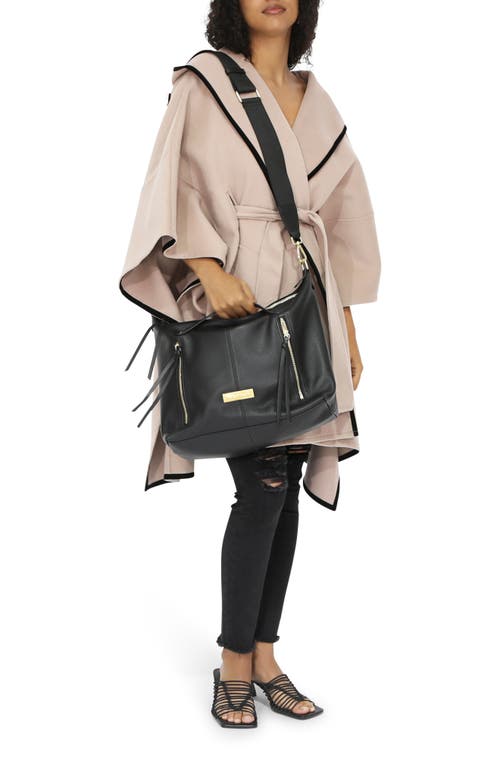 Belle & Bloom Need You Now Wool Blend Hooded Cape In Sand