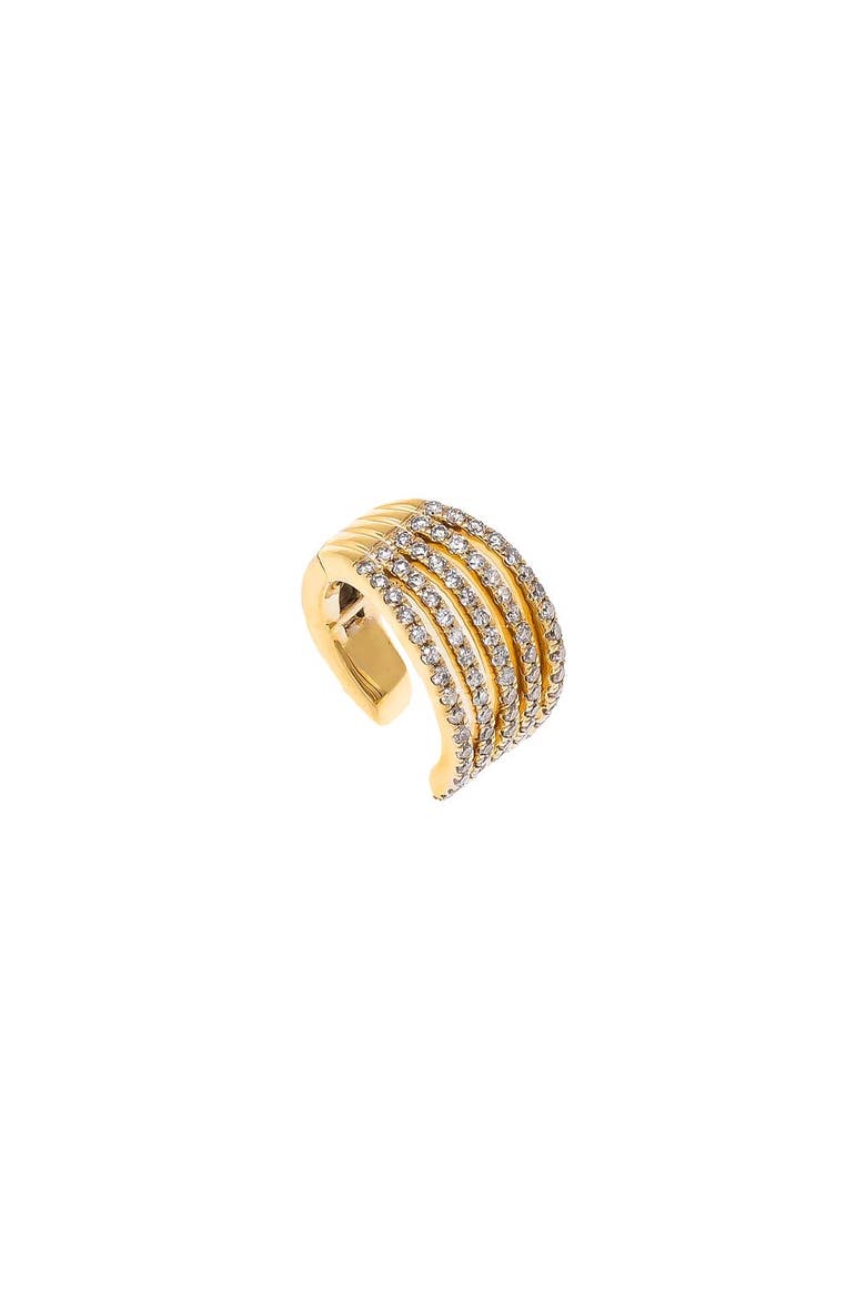 Diamond Pave Five Row Ear Cuff 14K, Main, color, 14K Gold