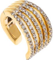 BY ADINA EDEN Diamond Pave Five Row Ear Cuff 14K