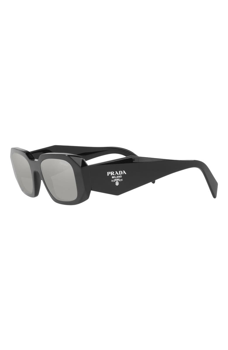 Prada 49mm Small Rectangular Sunglasses, Alternate, color,