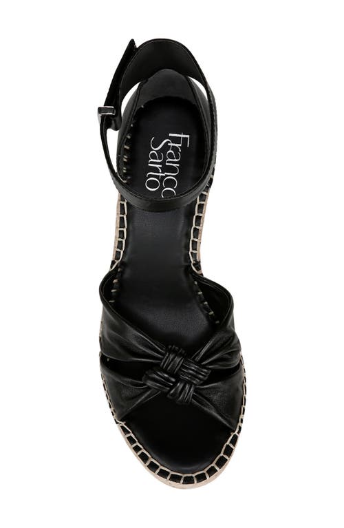 Franco Sarto Clementine Ankle Strap Platform Wedge Sandal In Black