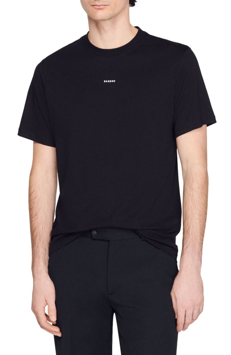 SANDRO Organic cotton Sandro T-shirt, Main, color, 
