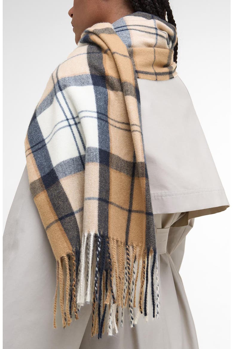 Hailes Plaid Scarf, Alternate, color, HESSIAN NAVY TARTAN