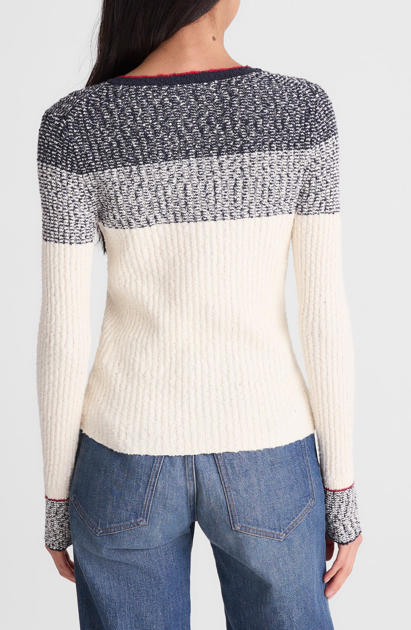 Stripe Boucle Cardigan - image 2