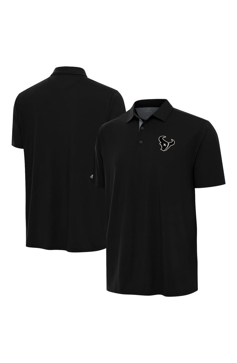 ANTIGUA Men's Antigua Black Houston Texans Era Polo, Main, color,
