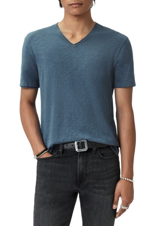 John Varvatos Miles Slub Organic Cotton T-shirt In Blue