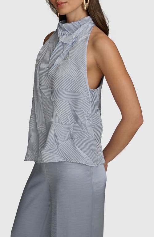 Donna Karan New York Crinkle Top In Glacial Blue
