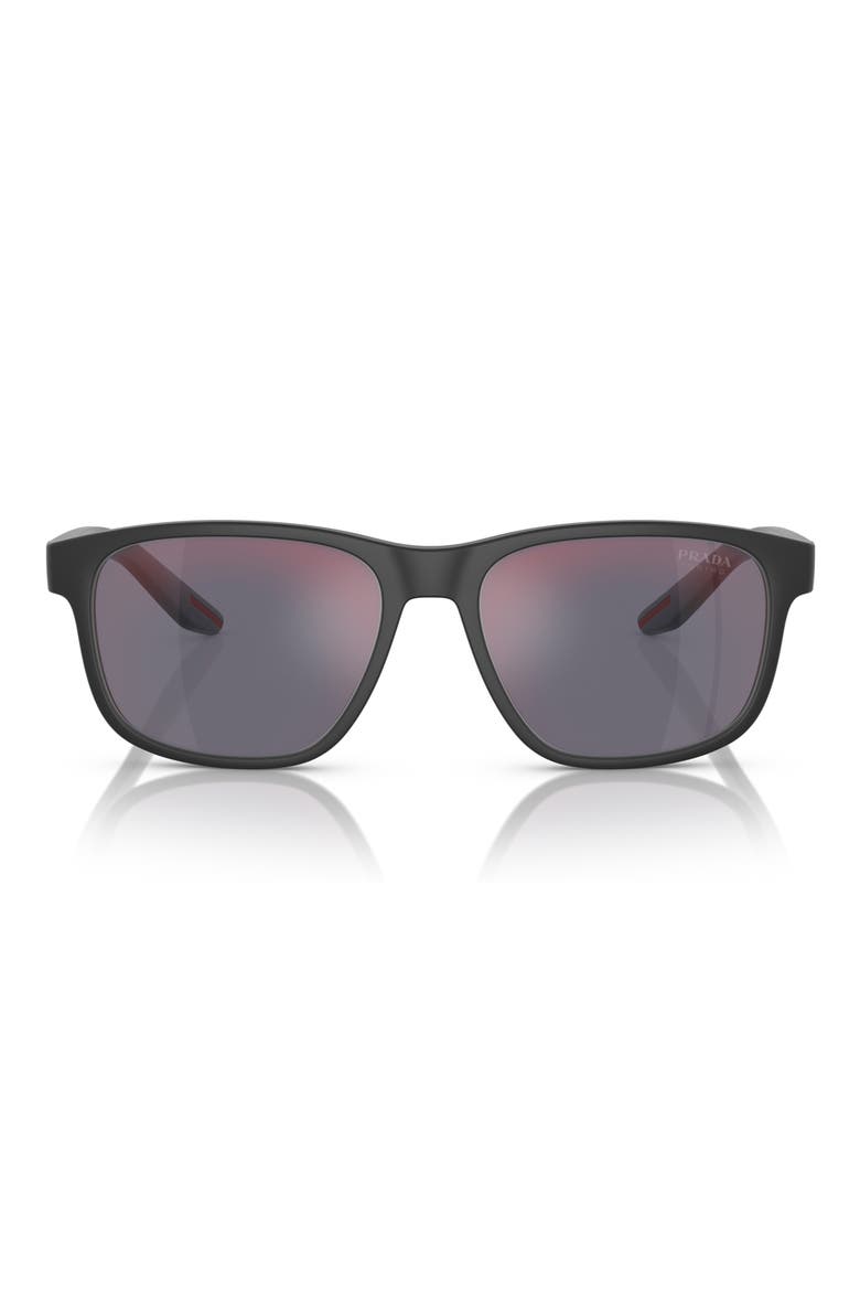 56mm Pillow Sunglasses, Main, color, LIGHT GREY GRADIENT
