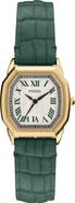 Fossil Harlow Croc Embossed Leather Strap Watch, 27mm