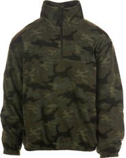 BURNSIDE Polar Fleece Quarter Zip Sweatshirt
