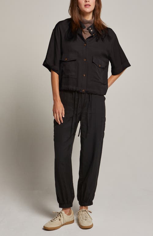 Crescent Lightweight Cargo Jogger Pants In Black