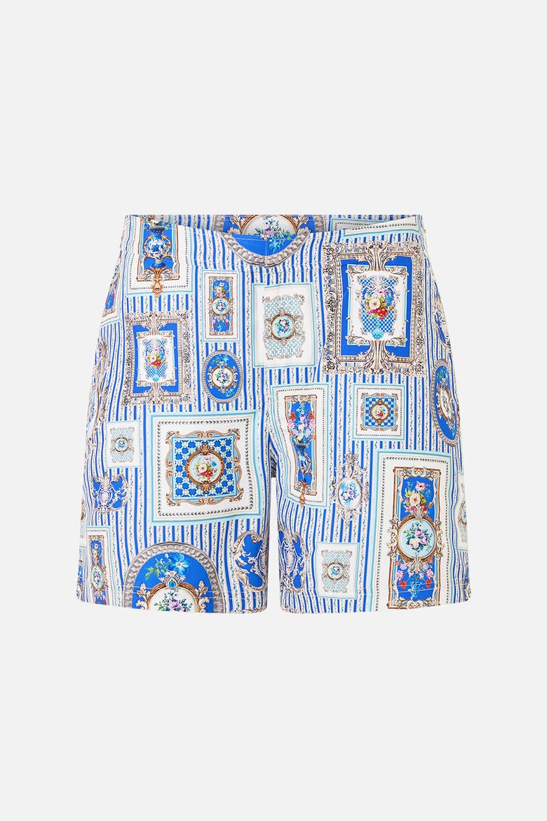 Mid Length Boardshort With Fixed Waist, Main, color, Ottoman Opulence