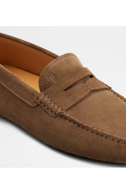 Tod's Men's Mocassino Gommino Slip On Loafers In Noce Chiaro