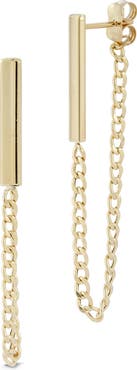 Ember Fine Jewelry Bar Curb Chain Drop Earrings
