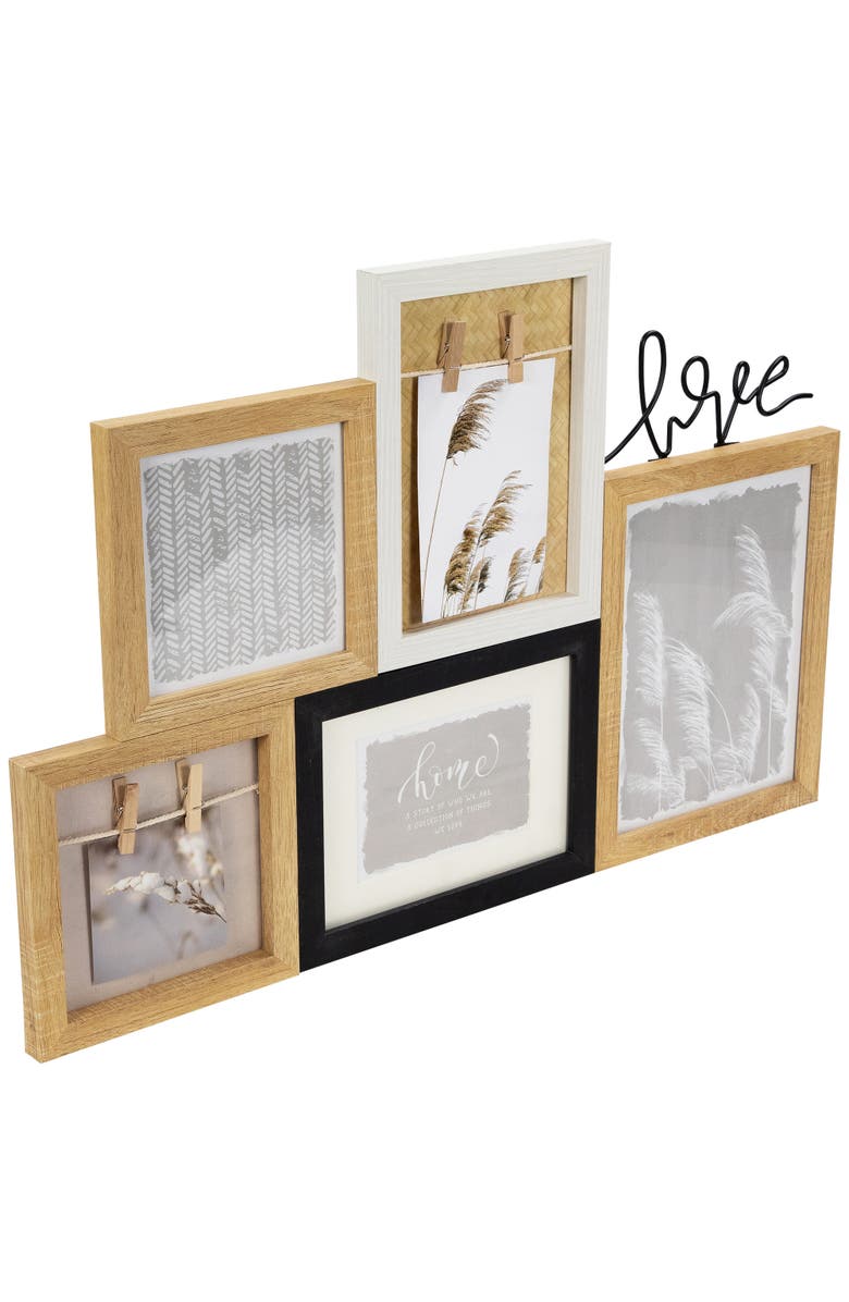 Northlight Wooden "Love" Wall Collage Photo Frame - 20.75" - Beige and Black, Alternate, color, Beige