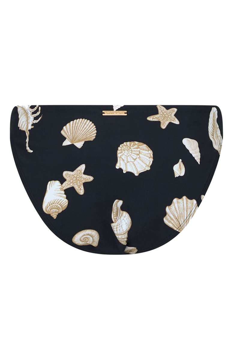 Milly Margot Seashell Bikini Bottoms, Alternate, color, Black/ White