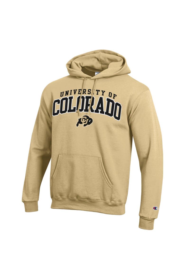 Men's Champion  Gold Colorado Buffaloes Property of Powerblend Pullover Hoodie, Alternate, color, Gold