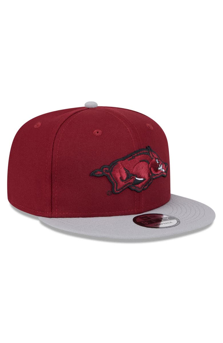 New Era Men's New Era Cardinal Arkansas Razorbacks Two-Tone 9FIFTY Snapback Hat, Alternate, color, 