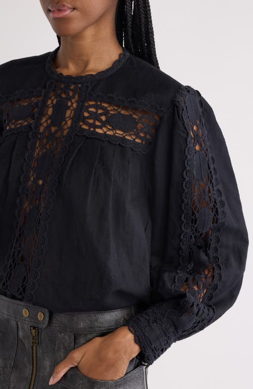 Isabel Marant Étoile Valmira Embroidered Top In Black