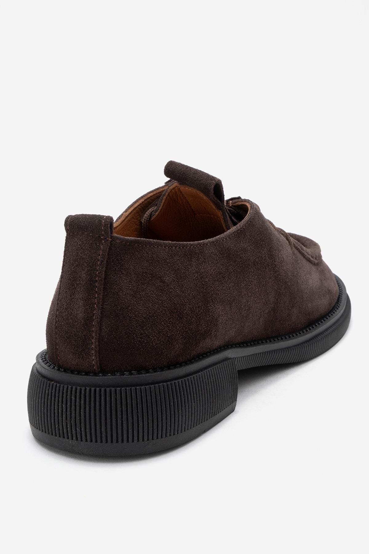 Band Leather Lace Up Loafer, Alternate, color, Brown Suede