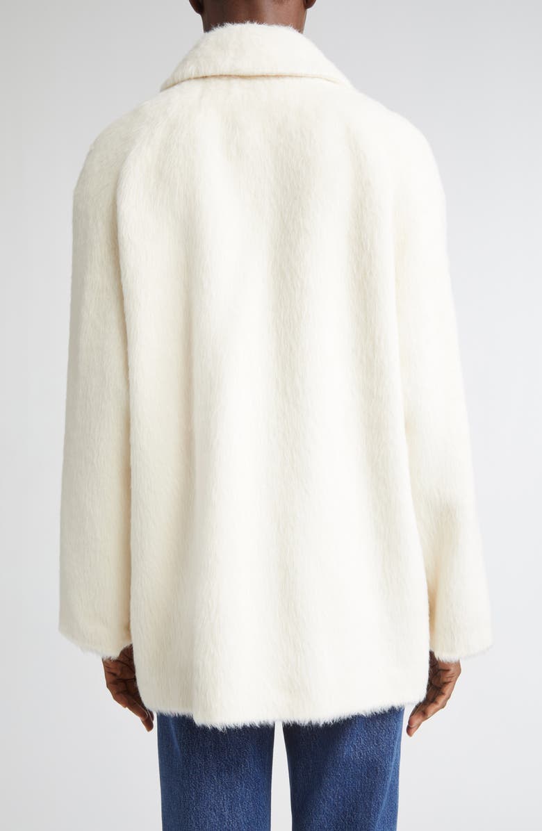 LOULOU DE SAISON Jakob Wide Fit Alpaca & Wool Short Jacket, Alternate, color, Ivory