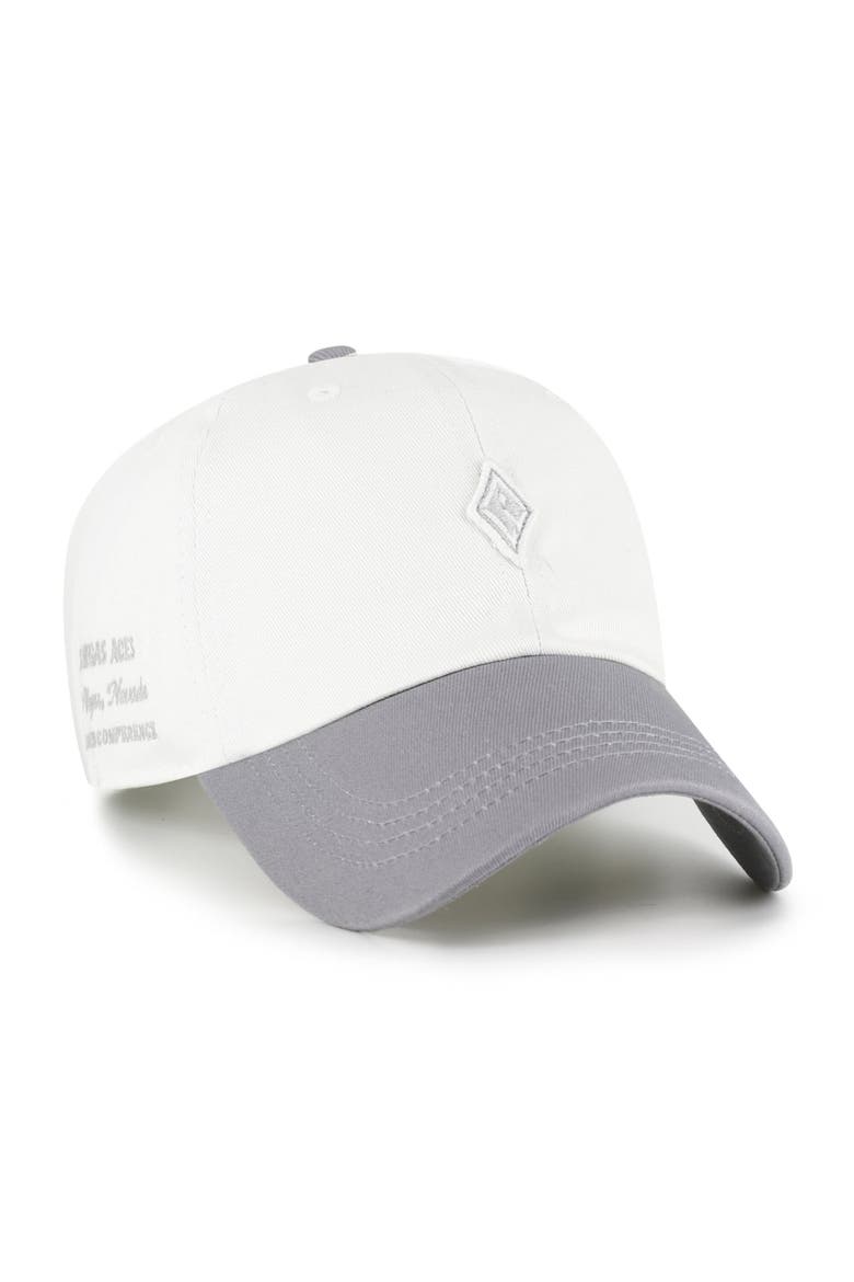 Unisex '47  White/Silver Las Vegas Aces Contemporary Two-Tone Clean Up Adjustable Hat, Main, color, White