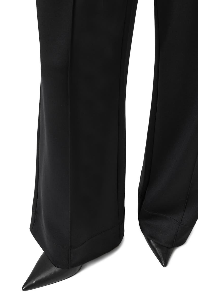 AllSaints Mirri Pintuck Pleat Wide Leg Pants, Alternate, color, Black