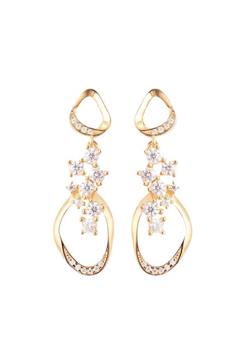 Volcan Earrings with White Topaz