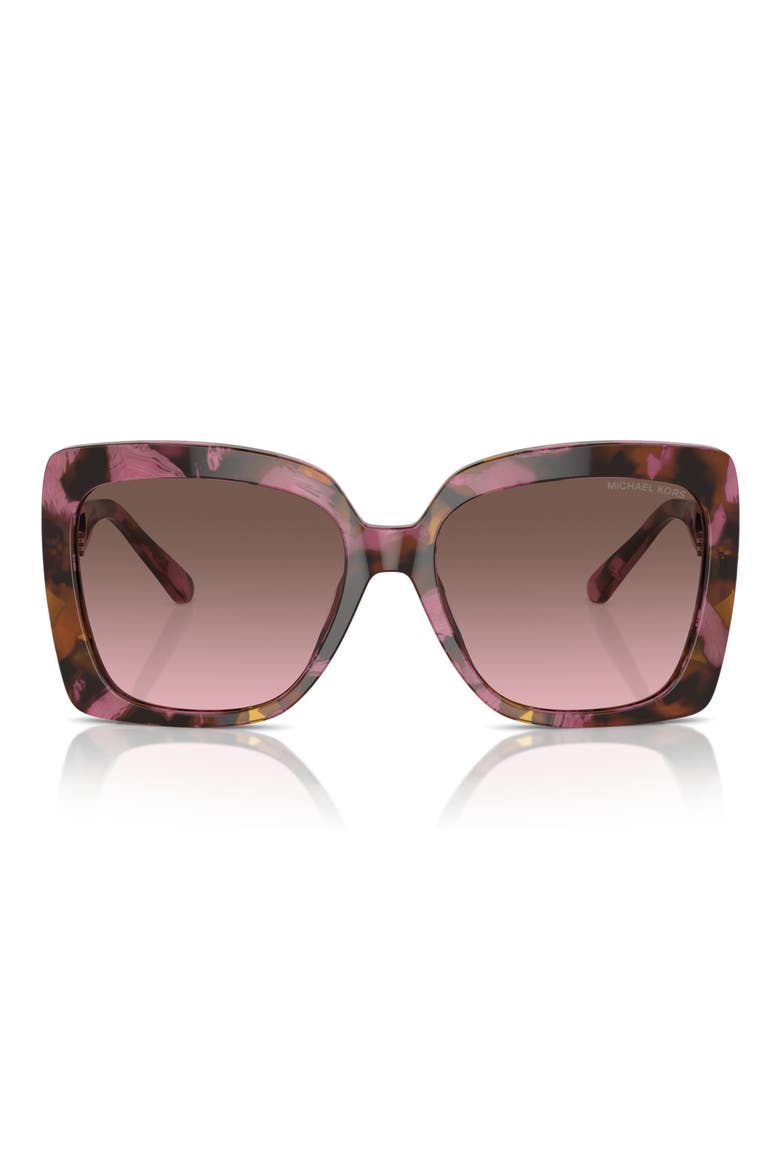 Nice 57mm Gradient Square Sunglasses, Main, color, PURPLE TORTOISE