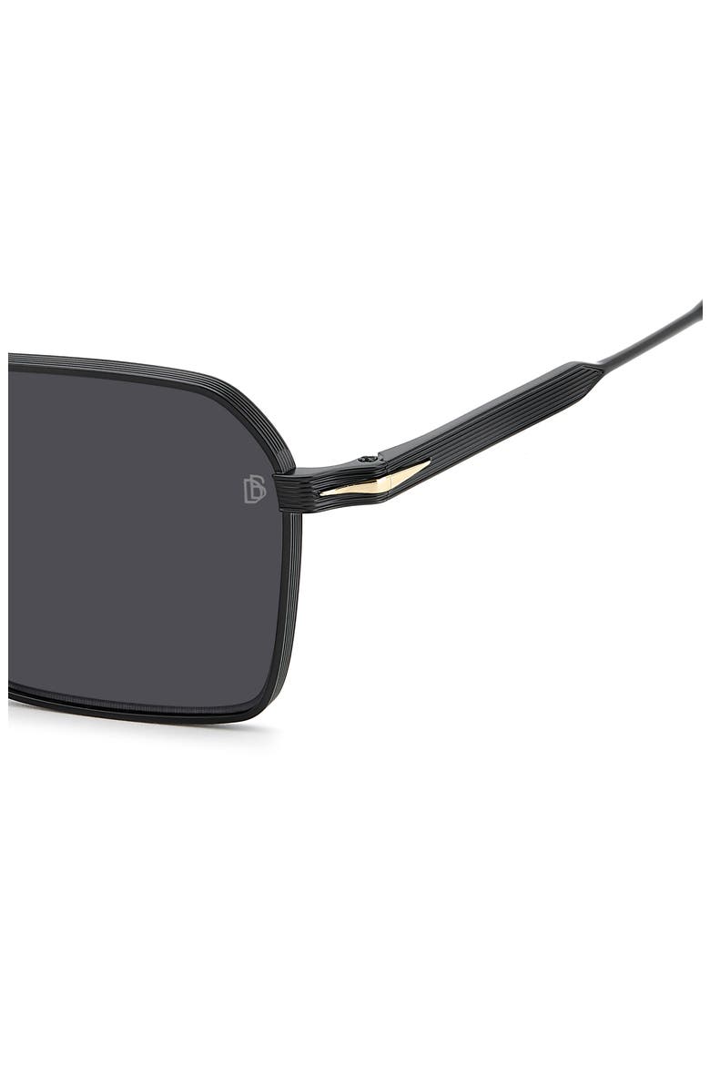DB 1245/S 53mm Rectangular Sunglasses, Alternate, color, BLACK GOLD/ GREY AR