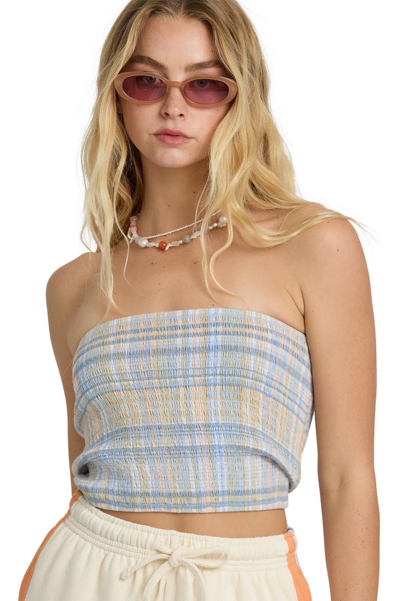 Keep It Simple Smocked Tube Top, Alternate, color, TWILIGHT BLUE