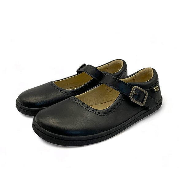 Young Soles Holly Barefoot Kids Mary Jane Shoe, Main, color, Black