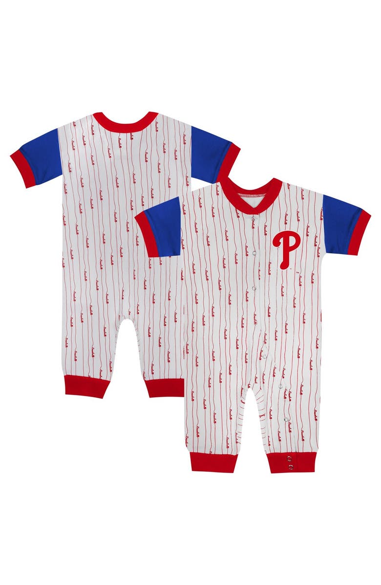 Outerstuff Infant Fanatics Branded White Philadelphia Phillies Logo Best Series Full-Snap Jumper, Main, color,